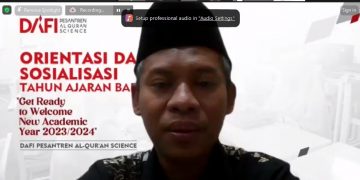 Dafi Pesantren Al Qur’an Sciene Gelar Orientasi Walas via Zoom Meeting
