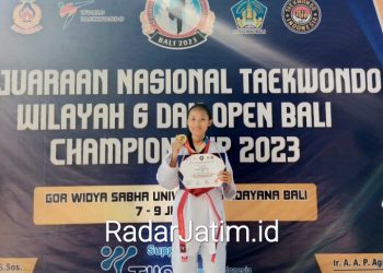 Siswi SMKN 2 Buduran Sabet  Medali Emas Kejurnas Taekwondo 2023