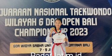 Siswi SMKN 2 Buduran Sabet  Medali Emas Kejurnas Taekwondo 2023