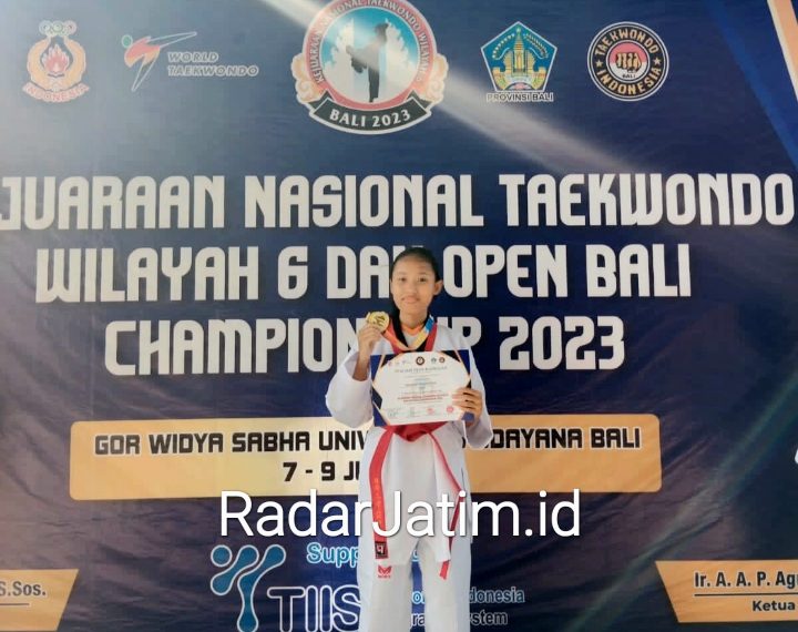 Siswi SMKN 2 Buduran Sabet Medali Emas Kejurnas Taekwondo 2023