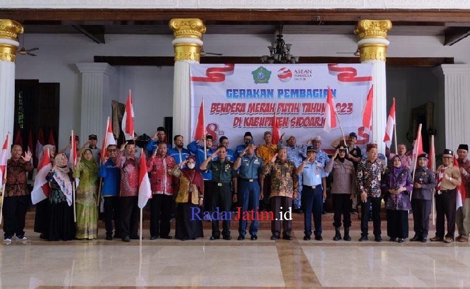 Jelang Peringatan HUT RI ke 78 Sidoarjo Dukung Pembagian 10 Juta Bendera Merah Putih