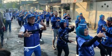 Senam Sehat PAN, Cak Khulaim dan Kaji Agus Ajak Masyarakat Ketajen Hidup Sehat