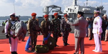 Kopaska Koarmada II Unjuk Kemampuan di Hadapan Menteri Pertahanan RI