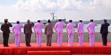 Menhan Prabowo Serahkan KRI Pulau Fani-731 dan Pulau Fanildo-732 ke TNI AL