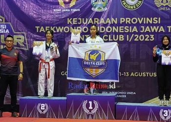 Nania Siswi SMKN 2 Buduran Raih Juara 1 Kejurprov Taekwondo Antar Club Jatim 2023