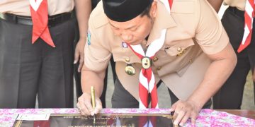 Kwarran Candi Punya Gedung Pramuka Hasil Swadaya Sendiri