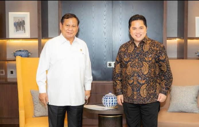 Daya Elektabilitas Paling Tinggi, Erick Thohir Pasangan Terbaik Prabowo
