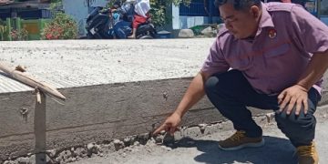 Tidak Cukup Waktu, Dinas PUBMSDA Sidoarjo Over Topping Betonisasi Jalan Krembung-Mojoruntut
