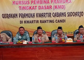 Kwarcab Pramuka Sidoarjo Bekali Puluhan Guru dan Pembina SD Tentang KMD