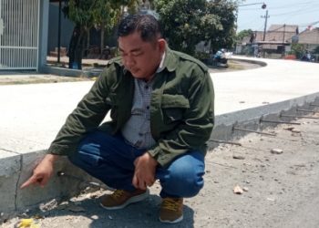 JCW Pertanyakan Betonisasi Jalan Porong-Krembung Tanpa Tulangan