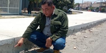 JCW Pertanyakan Betonisasi Jalan Porong-Krembung Tanpa Tulangan