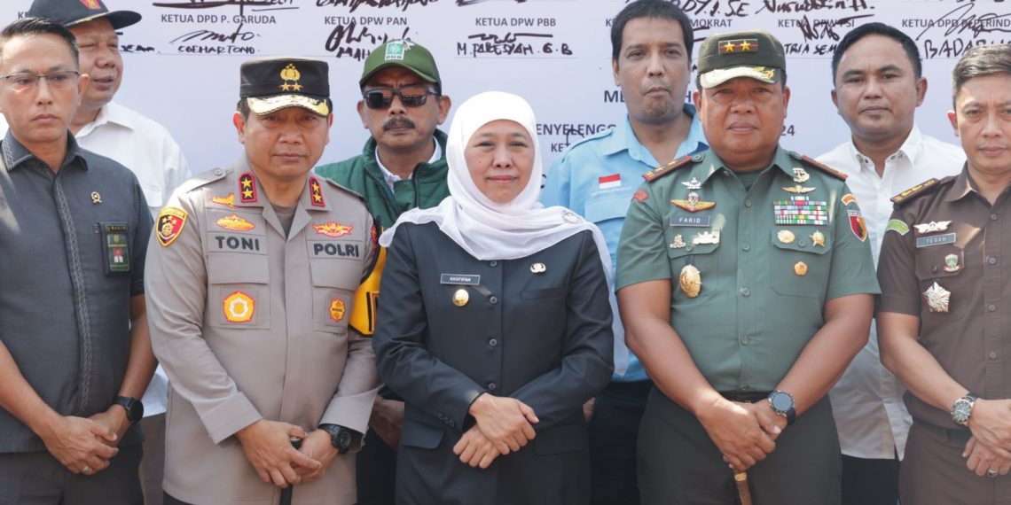 Forkopimda Jatim dan Peserta Pemilu Gelar Deklarasi Pemilu Damai