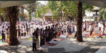 Siswa SAIM Salat Gaib untuk Muslim Palestina