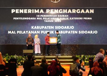 Dibawah Pimpinan Gus Mudlor, Sidoarjo Raih Penghargaan MPP Kategori Prima dari KemenPAN RB