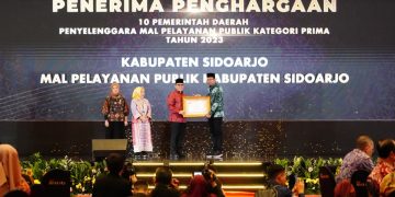 Dibawah Pimpinan Gus Mudlor, Sidoarjo Raih Penghargaan MPP Kategori Prima dari KemenPAN RB