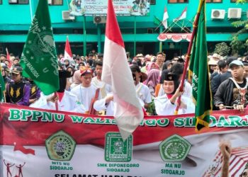 MTs MA NU dan SMK Diponegoro Sidoarjo Serentak Peringati 10 Nopember