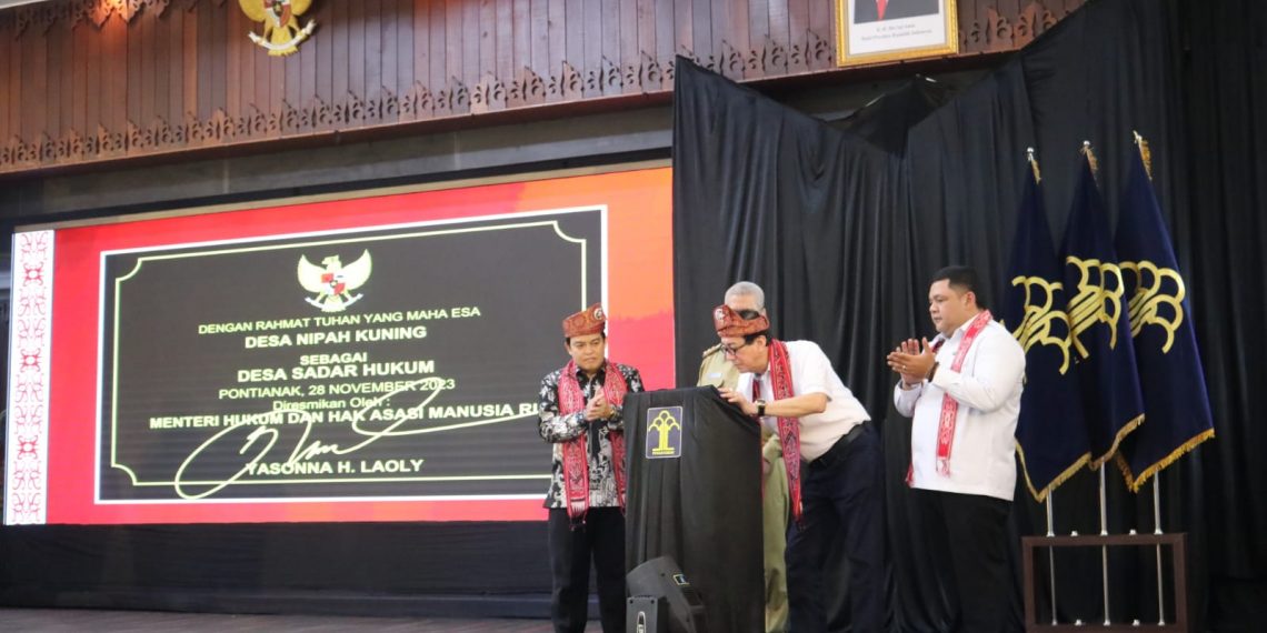 Kemenkumham Resmikan 61 Desa/Kelurahan Sadar Hukum dan 6 Sekolah Sadar Hukum dan HAM