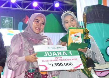 Santri Putri PP Jabal Nur Juara I  Duta Santri Pelajar NU 2023