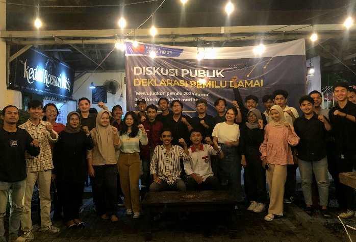 Diskusi Publik dan Deklarasi Pemilu Damai 2024 oleh ILMISPI Jawa Timur