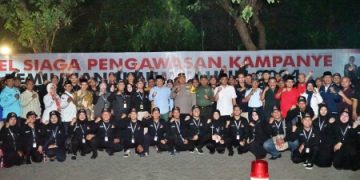 Ciptakan Pemilu Damai, Bawaslu Sidoarjo Gelar Apel Siaga Pengawasan di Museum Mpu Tantular