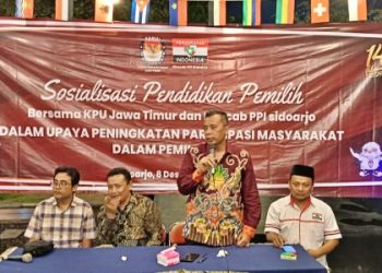 KPU Jatim Dan PPI Sidoarjo Gelar Sosialisasi Pemilu 2024 Bagi Pemilih Muda