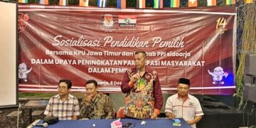 KPU Jatim Dan PPI Sidoarjo Gelar Sosialisasi Pemilu 2024 Bagi Pemilih Muda