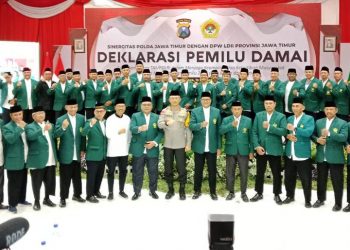 DPW LDII Jatim Bersama Kapolda Jatim Gelar Deklarasi Pemilu Damai