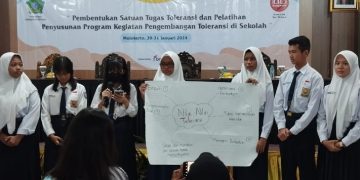 Komunitas Seni Budaya BrangWetan Bentuk Ratusan Siswa SMP Jadi Satgas Toleransi