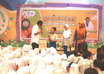 Peringati Hari Gizi, Siswa SD Al Muslim Melakukan Gerakan Sarapan Sehat