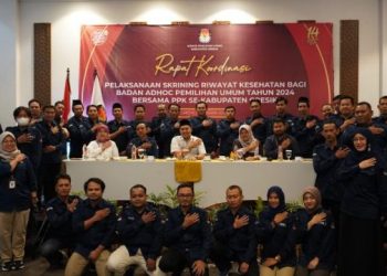 Pastikan Penyelenggara Pemilu Adhoc Sehat, KPU Gresik Lakukan Skrining Riwayat Kesehatan