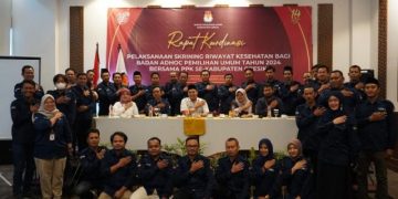 Pastikan Penyelenggara Pemilu Adhoc Sehat, KPU Gresik Lakukan Skrining Riwayat Kesehatan