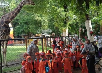 Anak-anak KB Al Falah Darussalam Lakukan Tafakur Alam di Kebun Binatang Surabaya