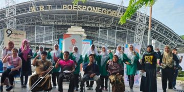 Di Arena Car Free Day, GusDurian, KPU, dan Bawaslu Gresik Sosialisasi Pemilu Damai