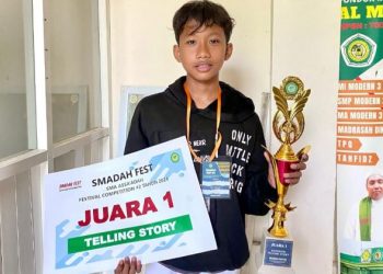 SMP Modern Ponpes Al Miftah Antar Santrinya Surya Dilaga Juarai Telling Story Tingkat Jatim