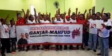 Edukasi Masyarakat dan Deklarasi dukungan, Relawan Ganjar-Mahfud Gresik: Golput Paling Hanya Tinggal 5 Persen