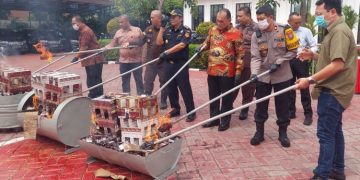 Kejari Gresik Musnahkan Barang Bukti, Kasus Narkotika Mendominasi
