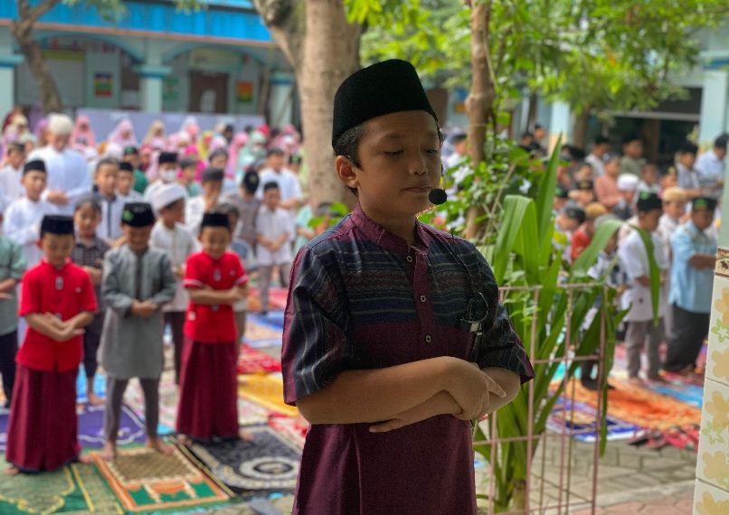 SD Khazanah Ilmu Simulasikan Shalat Idul Fitri 1445 H