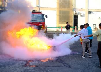 Punya Gedung Bertingkat Umaha Simulasikan Bencana Kebakaran