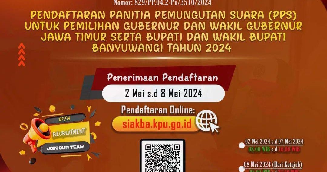 Open Recruitment, KPU Banyuwangi Membutuhkan 651 PPS untuk Pilkada 2024