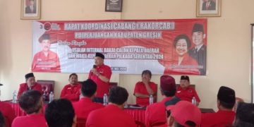 Rakorcab PDIP Gresik Usulkan 5 Nama Maju dalam Kontestasi Pilkada 2024