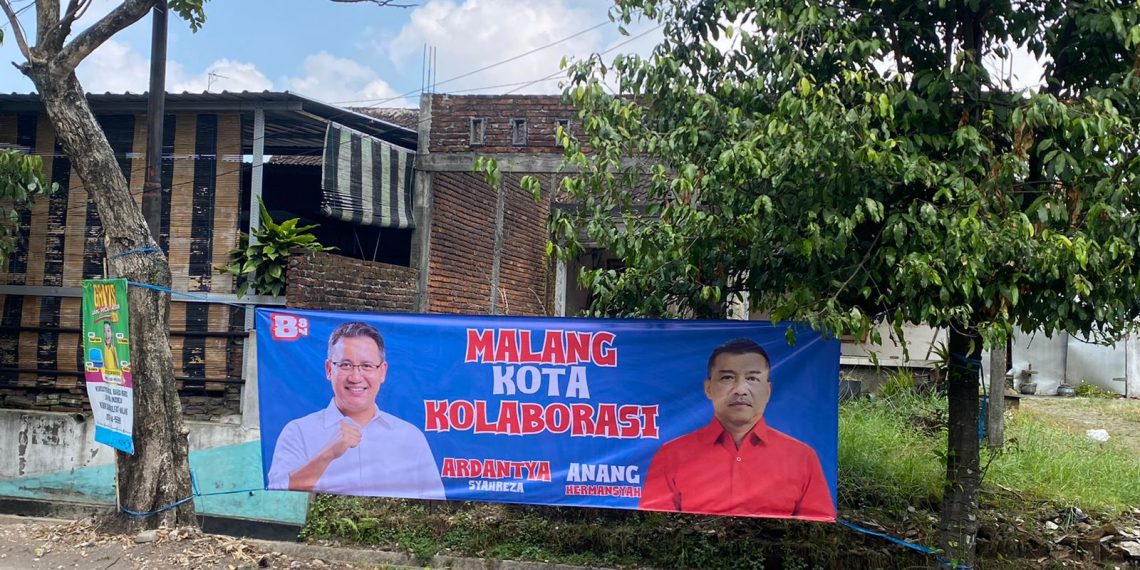 Baliho Ardantya Syahreza dan Anang Hermansyah Bertebaran di Kota Malang, Tanda Berpasangan di Pilwali Malang?