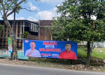 Baliho Ardantya Syahreza dan Anang Hermansyah Bertebaran di Kota Malang, Tanda Berpasangan di Pilwali Malang?