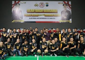 Polres Kediri Gelar Olahraga Bersama Jurnalis