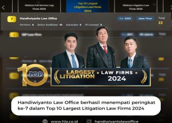 HLO Masuk 10 Besar Top 100 Indonesian Law Firm 2024