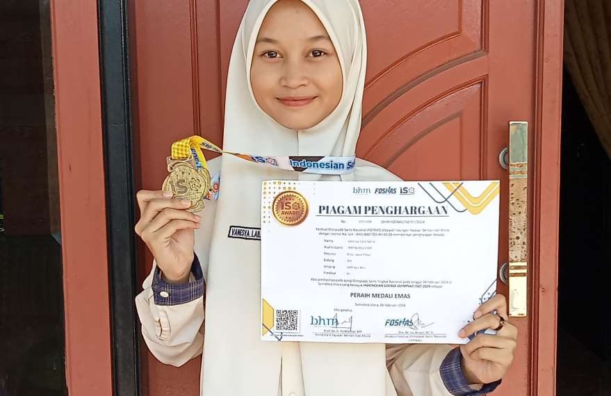 Tertarik Alam Semesta, Vanesya Siswi SMP Nurul Fikri Raih Medali Emas Nasional
