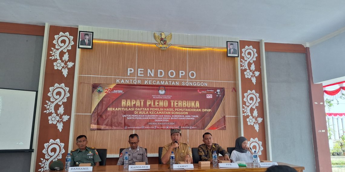 PPK Songgon Gelar Pleno Terbuka Rekapitulasi DPHP, Tetapkan 45.530 Pemilih Aktif