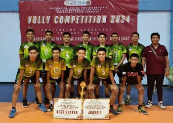 SMK Krian 1 Sidoarjo Juara 1 dan Best Player Volly Competition Unesa 2024