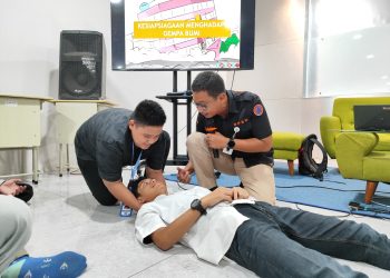 BPBD – SMP SAIM Gelar Simulasi Darurat Bencana