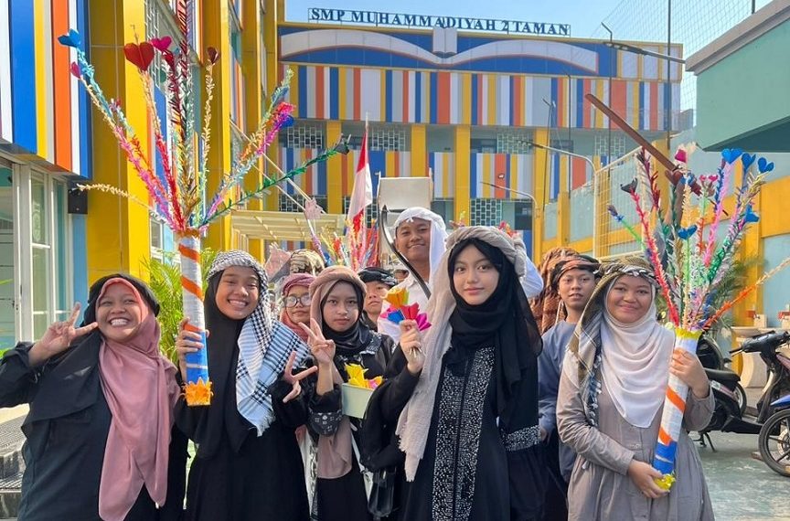 SMP Muhammadiyah 2 Taman Gelar Pawai Maulid Nabi Muhammad, Unik dan Menarik