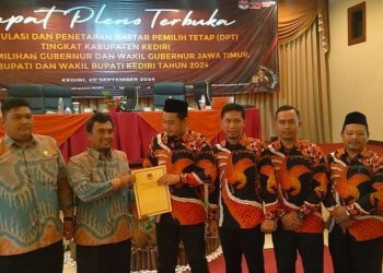 Rapat Pleno dan Rekapitulasi DPT, KPU Kabupaten Kediri Tetapkan 1.254.964 Pemilih dan 2.348 TPS